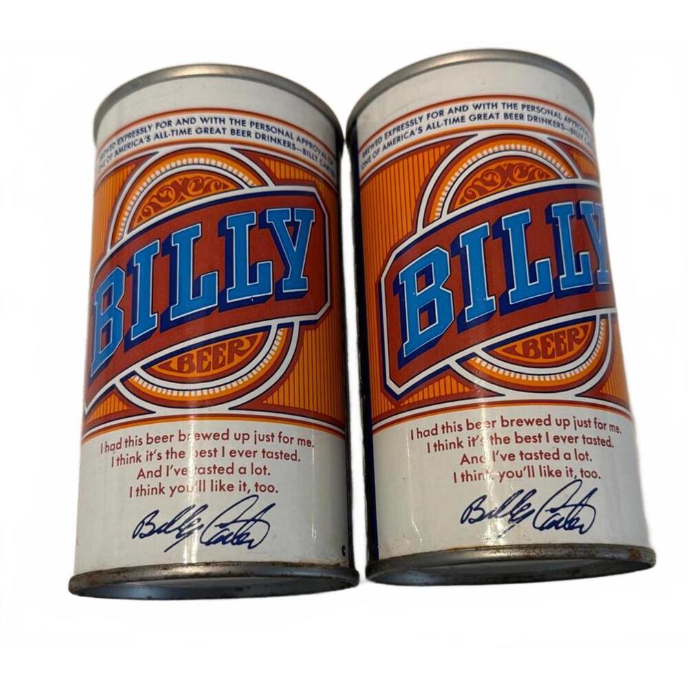 Vintage Billy Beer Cans Set of 2 Unopened Dead stock Virgin Vintage